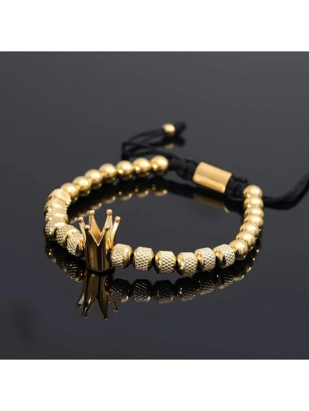 3PCS Men's Luxury Stainless Steel Bracelets Set - Gold Roman Numeral & Twisted